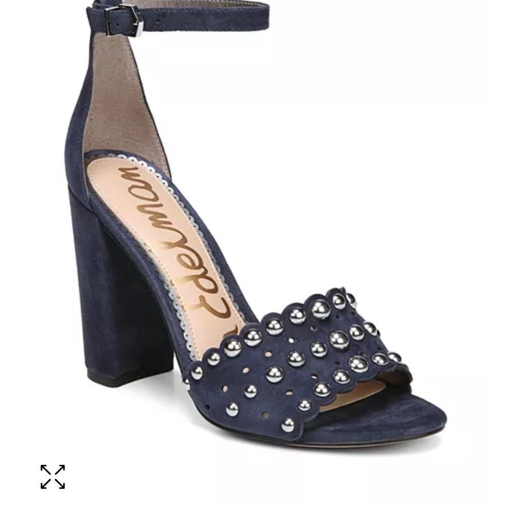 Navy Blue Sam Edelman Yaria Block Heels size 10